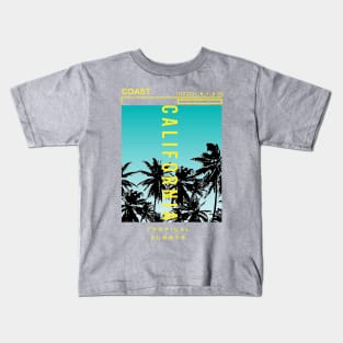 California Tropical Summer Palm tree Kids T-Shirt